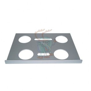 A-Tisch, Aluminium silber, 320 x 230 mm, passend für Notebooks von 12" -15.4", Befestigung Tischkante + Klettband
